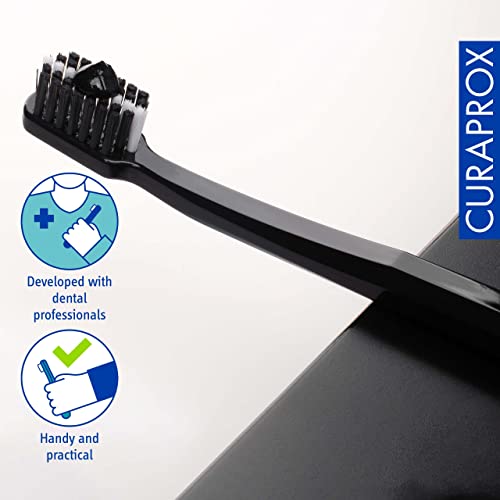 Curaprox Toothbrush Duo - Black and White 2-Pack Extra Soft Whitening Set