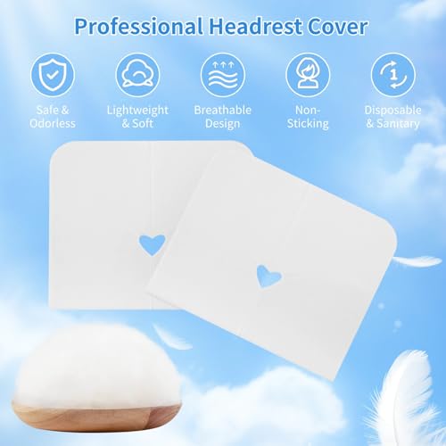 DIMEGON 500Pcs Disposable Face Cradle Covers - Single-Use Massage Bed Headrest Covers
