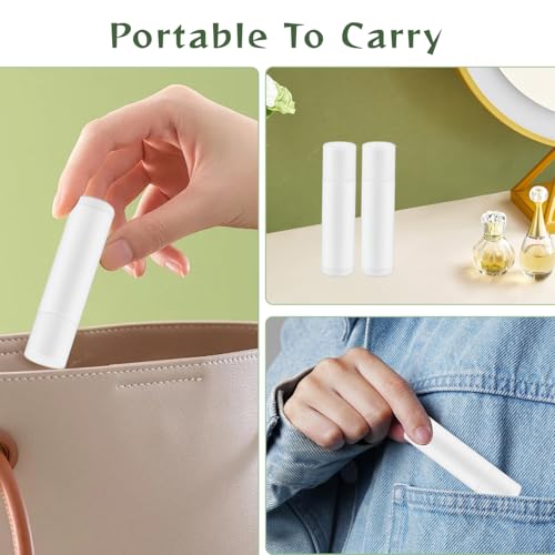 200 Pcs 5g Empty Lip Balm Tubes - White, Rotatable Lipstick Containers for DIY Makeup