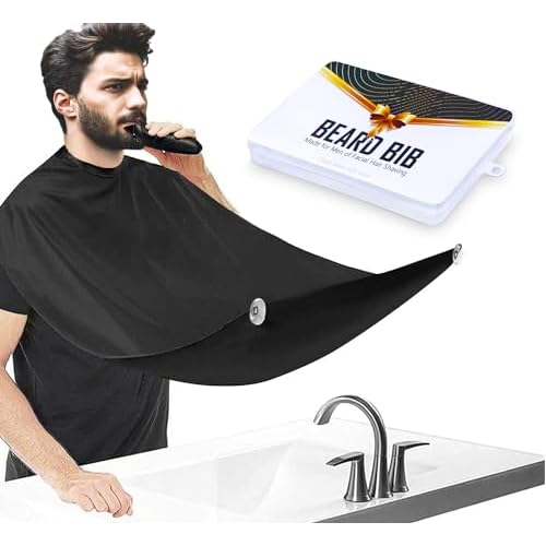 Beard Bib Beard Apron, Beard Gather£¬Shaving and Trimming, Non-Stick Grooming Cloth with 2 Suction Cups, Best Gifts for Men,Valentine's Day Gift