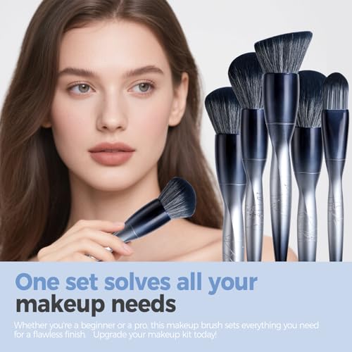 BS-MALL Makeup Brush Set with 2 Sponges - Professional Foundation & Eye Brushes