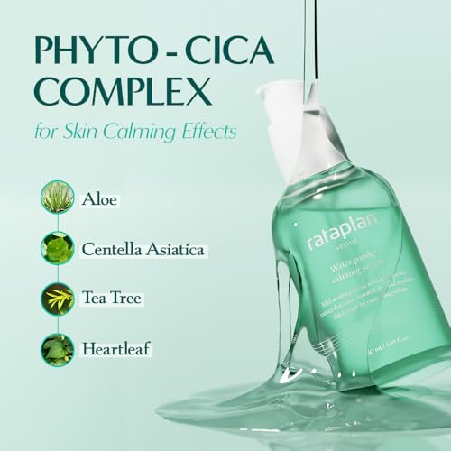 RATAPLAN Water Parsley Calming Serum 2 Pack - Korean Skincare with Hyaluronic Acid, Aloe, Centella Asiatica, Tea Tree, Heartleaf, Reduce Skin Heat, Hypoallergenic, Replenish moisture