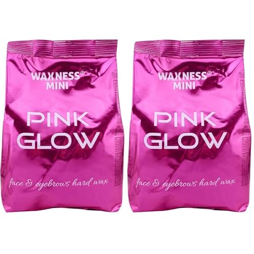 Waxness Pink Glow Face and Eyebrows Hard Wax 0.88 lb / 400 g (Pack of 2)