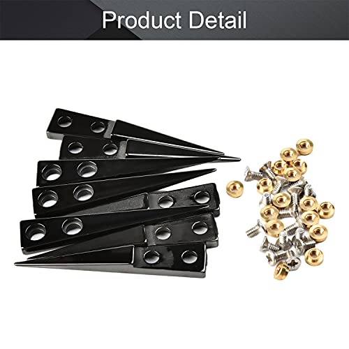 Utoolmart Straight Pointed Ceramic Tips Replaceable Heat Resistance Non-Conductive Heads for Ceramic Tweezers Black 4 Pairs