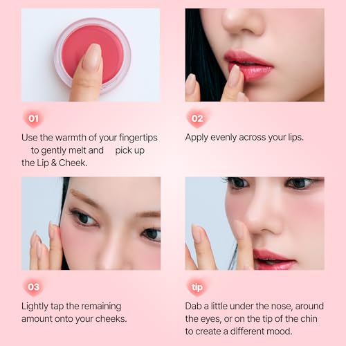 Titto Lip & Cheek Dual Pot - Veiled Rosy & Dry Rose Tinted Balm & Blush Set