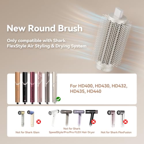 Esctabalt 1.5 Inch Round Brush Attachment for Shark FlexStyle - Curl & Volume