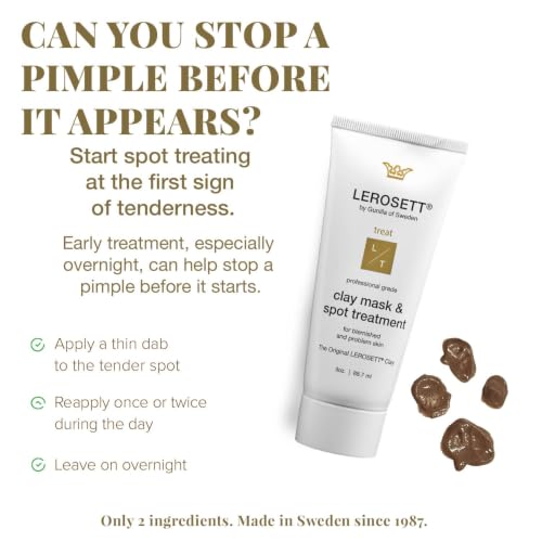 Gunilla Of Sweden LEROSETT Clay Mask & Spot Treatment 3oz Natural Skin Care