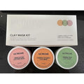 3-in-1 Clay Mask Set for Face | Green Tea, Turmeric Vitamin C & Himalayan Pink Clay | Deep Cleansing, Pore Refining, Moisturizing Facial Mask Kit (3.5oz Each) + Silicone Brush