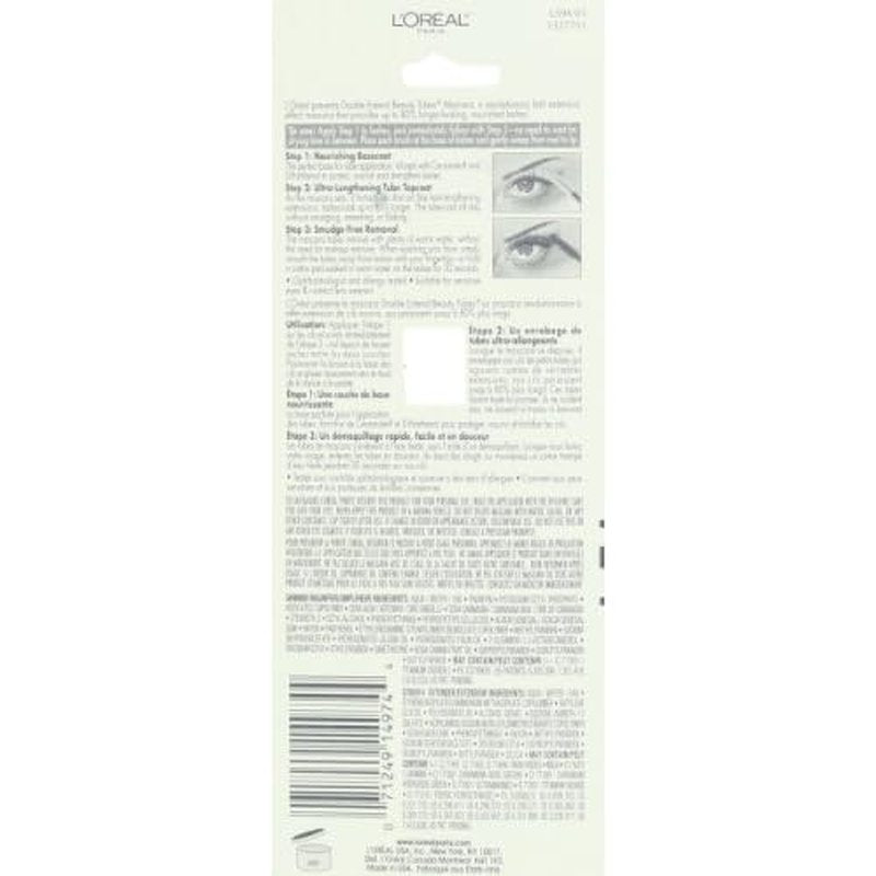 L'Or?al Paris Double Extend Beauty Tubes Lengthening Mascara, Black, 0.33 fl. oz.