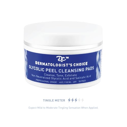 Extra Strength Chemical Peel Pads with Glycolic Acid & Salicylic Acid - 50 Pads