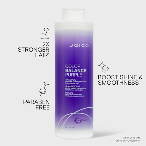 Purple Shampoo & Conditioner Set 33.8 Fl Oz - Eliminates Brassy Yellow Tones for Blonde & Gray Hair - Variation: Pack of 2
