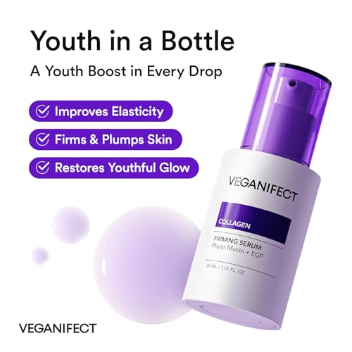 Vegan Collagen Serum with Phyto Mucin & Peptides for Skin Elasticity