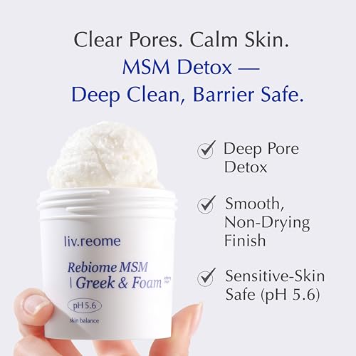 Deep Pore Face Wash with MSM Sulfur & Probiotics for Sensitive Skin