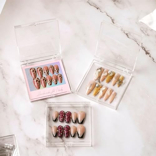Duckbill Press on Nails - Black Pink French with 3D Cross & Saint Charm | Ornate Handmade False Nails | Gothic Y2K Style(S)