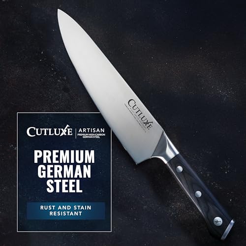 Cutluxe 5-Piece Chef Knife Set Without Block - Razor Sharp German Steel