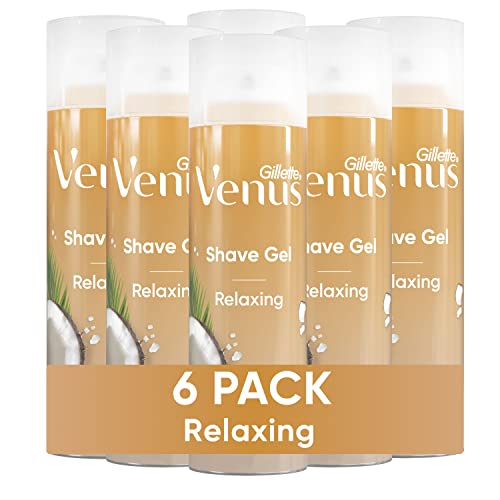 Gillette Venus Relaxing Coconut Shave Gel, Women¡¯s, Shaving Cream, 7 oz Pack of 6 (42 oz total)
