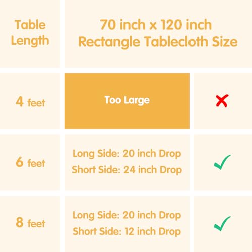 BRILLMAX Ivory Tablecloth 70x120 Inch 10 Pack for 6-8ft Rectangle Tables