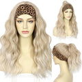 Blonde Synthetic Headband Wig - Body Wave, 20 Inch, Highlight Tips
