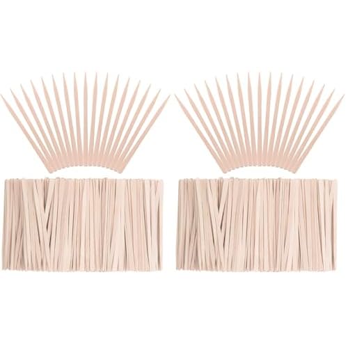 Whaline 400 Pieces Small Wax Sticks Wood Spatulas Applicator Craft Sticks for Hair Eyebrow Removal (Pack of 2)