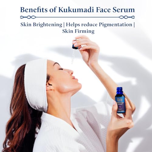 Blue Nectar Kumkumadi Tailam Face Oil for Glowing Skin (0.33 Fl Oz, 26 herbs) along with Bakuchiol Anti Aging Serum for Fine Lines, (1 Fl Oz)