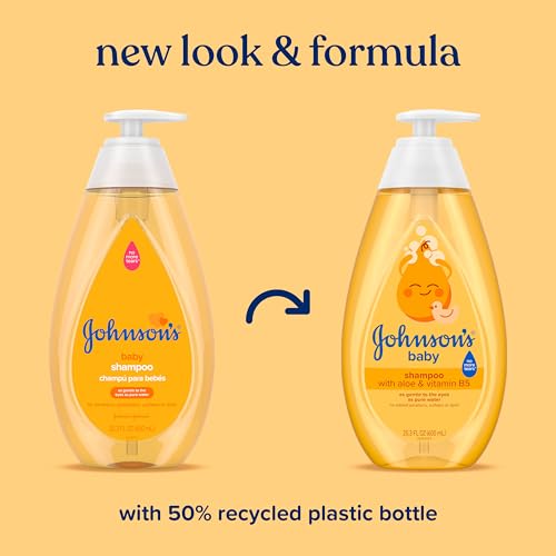 Johnson's Baby Shampoo with Aloe Vera & Vitamin B5 - Fresh Pack of 12, Tear-Free, Hypoallergenic for Newborns