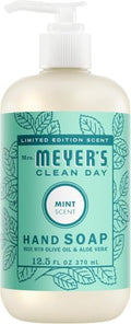 Mrs. Meyer's Clean Day Mint Hand Soap - 12.5 Fl Oz Bottle, Pack of 6