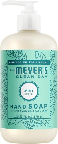 Mrs. Meyer's Clean Day Mint Hand Soap - 12.5 Fl Oz Bottle, Pack of 6