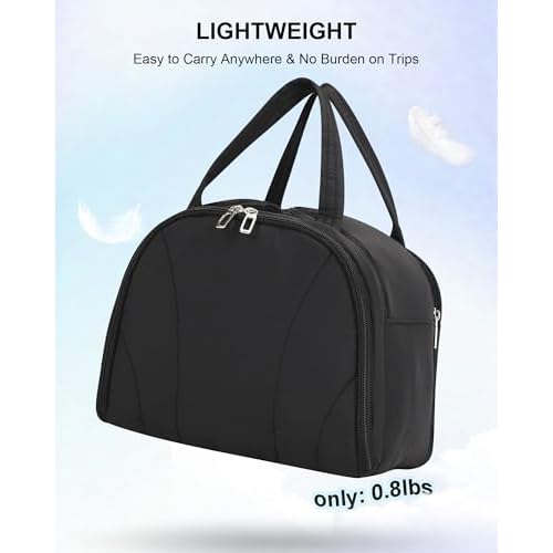Travel Toiletry Bag, Lightweight Large Toiletry Bag for Women Wide-Open Ultra Light Cosmetic Makeup Bag Standing Toiletry Organizer with Handle for Full-Size Toiletries, Travel Essentials, Accessories
