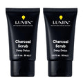 Lumin Charcoal Face Scrub for Men 1.01 Fl Oz (Pack of 2) Deep Detox Exfoliator
