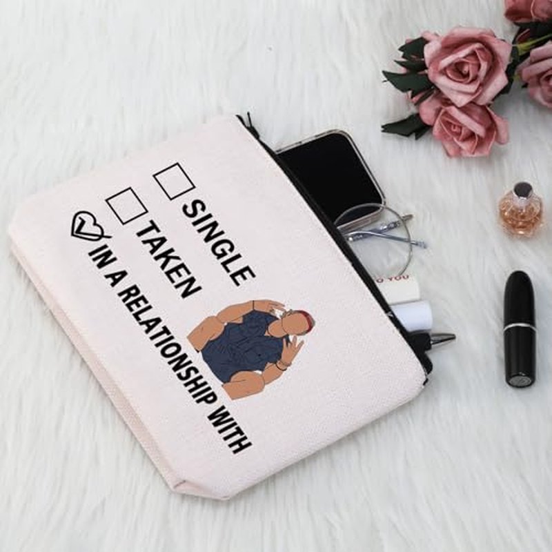 G2TUP TV Show Inspired Gift Blue Makeup Bag R P Fan Cosmetic Bag R P Merch (Blue White Bag)