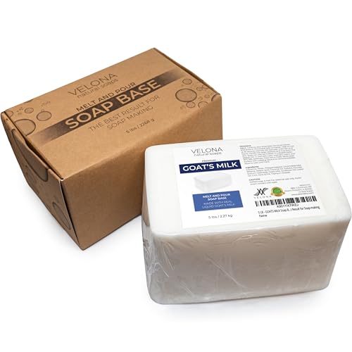 Velona Goat Milk Soap Base 80 Ounce - Melt & Pour, SLS/SLES Free, Moisturizing