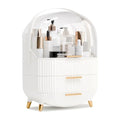 Makeup Organizers and Storage, Make up Organizer for Vanity Cosmetics Skincare Organizers With Lid and Drawers Display Cases for Countertop£¨White£©