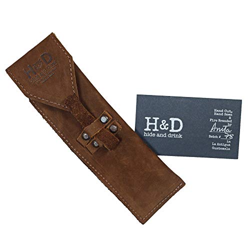Hide & Drink Rustic Swayze Suede Leather Straight Razor Case Handmade