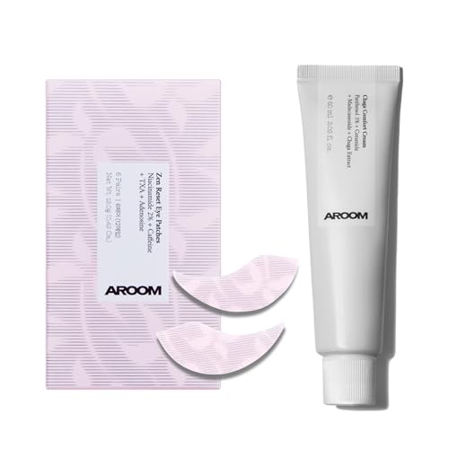 Korean Skincare Set | Under-Eye Care with Zen Reset Eye Patches & Skin Barrier Care with Chaga Comfort Cream, Self Love Duo