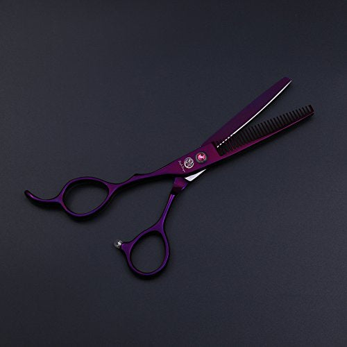 Purple Dragon 6-Inch Left Hand Barber Hair Cutting Scissors - Purple Variation
