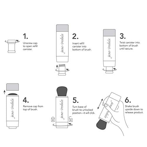 jane iredale Powder-Me SPF 30 Dry Sunscreen, Broad Spectrum Brush-On Physical Sun Protection for Face, Body, & Scalp, Refillable, Vegan, Cruelty-Free