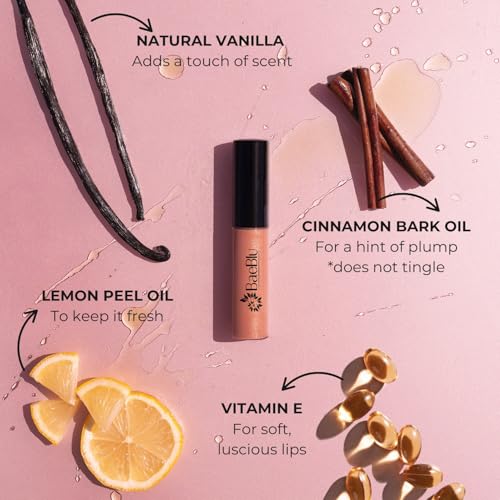 Organic Lip Gloss Dewberry Natural Moisturizing Lip Shine - Non-Toxic, Vegan
