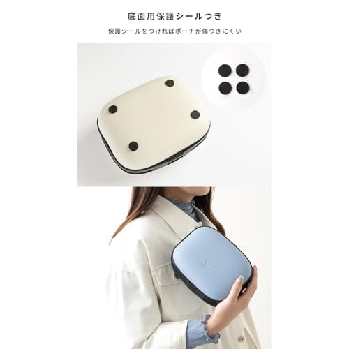 iFace First Class Series Kusumi Multi Pouch for Travel Makeup Cosmetic Bag Women Electronic Storage Organizer Accessories Toiletry Essential Light Weight with Wide Open Portable Large Capacity - Blue