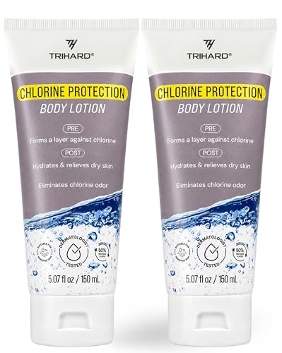 TriHard Body Lotion for Swimmers 5 Oz Pack of 2 - Pre & Post Swim Hydration
