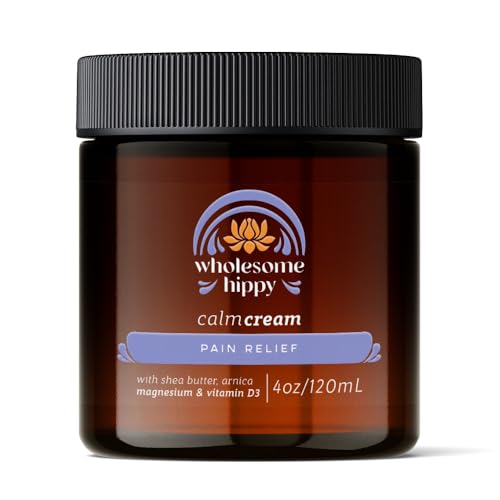 WHOLESOME HIPPY Magnesium Calm Cream ? All Natural Body Butter with Magnesium, Vitamin D3, Arnica & Turmeric ? Soothing Moisturizer for Skin Wellness & Relaxation ? 4oz