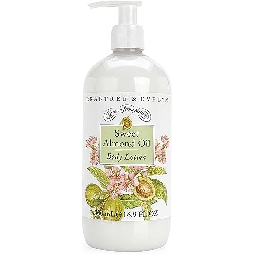 Crabtree & Evelyn Sweet Almond Oil Bath and Shower Gel & Body Lotion (16.9 fl oz each)