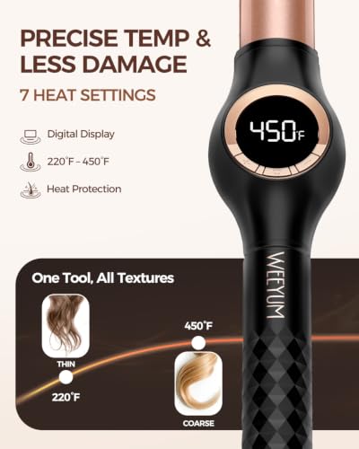 1 Inch Curling Wand Iron for Long Hair - Ceramic Extra Long Barrel No-Clamp - Variation of THIS listing