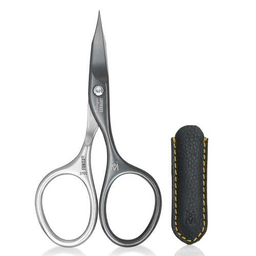 Germanikure Nail & Cuticle Scissors Self-Sharpening Steel with Leather Sleeve