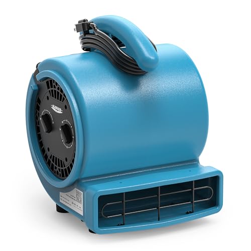 ALORAIR Medium Air Mover Floor Fan - Fast Drying Blower, 1000 CFM, 3 Speeds