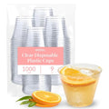 1000 Pack Clear Disposable Plastic Shot Glasses - 9 oz Cocktail & Wine Cups