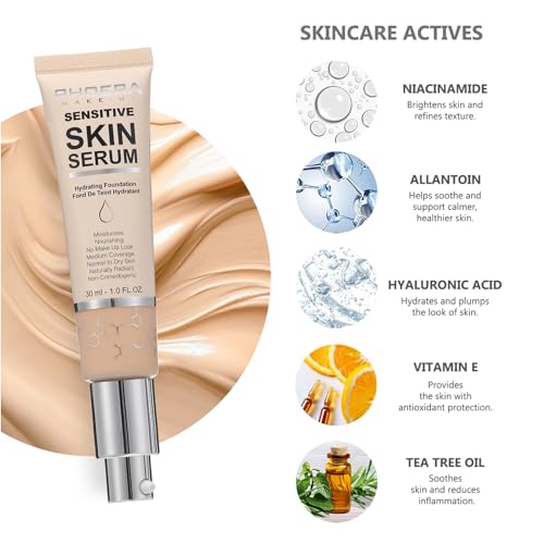 PHOERA Full Coverage Foundation 2024 New Matte Natural Finish Medium Coverage 1 oz N02/Nude — Ideal for Mature & Wrinkled Skin