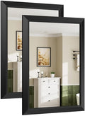 Briivue 22x30 Black Bathroom Mirror for Over Sink - 2 Pack, Modern Beveled Frame