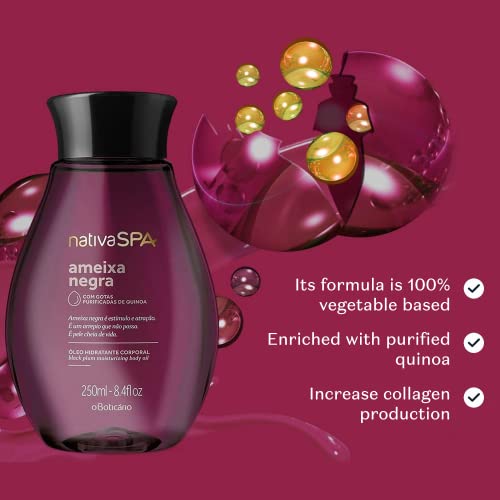 Nativa SPA Body Hydrating Oil Bundle: Plum & Black Plum. Moisturizing Body Oils, 6.8 Ounce (each)