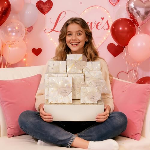 Teen Girl Gifts Trendy Stuff, 10 Positive Affirmation Cards & Empowering Challenges to Unlock 10 Wrapped Makeup Gift Set Motivational Birthday Easter Egg Stuffers Gift Basket for Tween & Teenage Girls