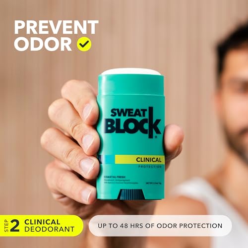 SweatBlock Antiperspirant & Deodorant System with Wipes - Coastal Fresh Variation